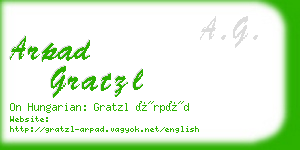 arpad gratzl business card